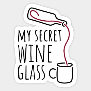 My Secret Wine Glass - 1 Sticker